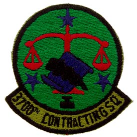 3700th Contracting Squadron Subd Air Force Patch - HATNPATCH