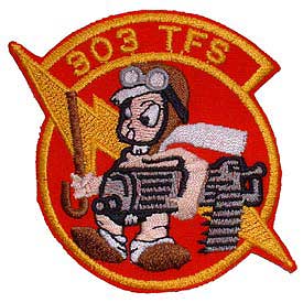 303 TFS Tactical Fighter Squadron Air Force Patch - HATNPATCH