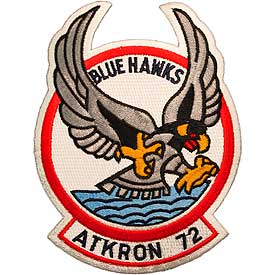 ATKRON-72 Blue Hawks Navy Patch - HATNPATCH