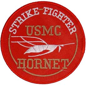 F18 Hornet Strike Fighter Marine Corps Patch - HATNPATCH