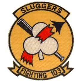 Fighting VF/VFA-103 Sluggers Navy Patch - HATNPATCH