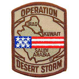 Operation Desert Storm Flag/Map Patch - HATNPATCH