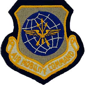 Air Mobility Command AMC Air Force Patch Mock Leather Backing - HATNPATCH