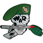 Large Special Forces Green Beret Skull Patch - HATNPATCH