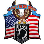 X-Large We Leave No One Behind US Flag and Eagle POW/MIA Patch - HATNPATCH