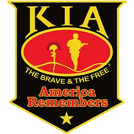 X-Large KIA America Remembers Gold Star Honor Patch - HATNPATCH