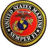 Large Marine Corps "Seal Style" Semper Fi Patch - HATNPATCH