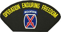 10TH MOUNTAIN OP ENDURING FREEDOM VET PATCH - HATNPATCH