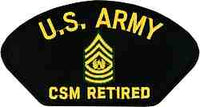 U.S. ARMY CSM RETIRED PATCH - HATNPATCH