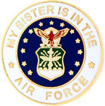 MY SISTER IS IN THE AIR FORCE HAT PIN - HATNPATCH