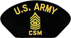US ARMY CSM COMMAND SERGEANT MAJOR HAT - HATNPATCH