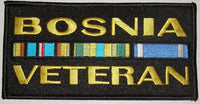 Bosnia Veteran w/Ribbons Black Patch - Medium - HATNPATCH