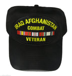IRAQ AFGHANISTAN COMBAT VETERAN WITH RIBBONS HAT - HATNPATCH