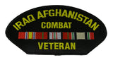 IRAQ AFGHANISTAN COMBAT VETERAN WITH RIBBONS JACKET PATCH - HATNPATCH