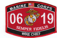 US Marine Corps 0619 Wire Chief MOS Patch - HATNPATCH
