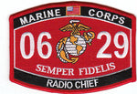 US Marine Corps 0629 Radio Chief MOS Patch - HATNPATCH