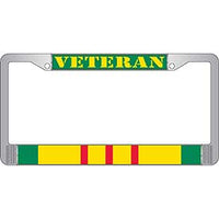 Veteran W/ Vietnam Service Ribbon License Plate Frame - HATNPATCH