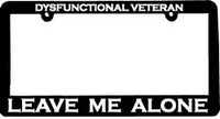 DYSFUNCTIONAL VETERAN LICENSE PLATE FRAME - HATNPATCH