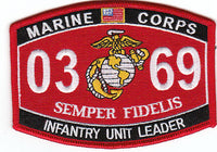 US Marine Corps 0369 Infantry Unit Leader MOS Patch - HATNPATCH