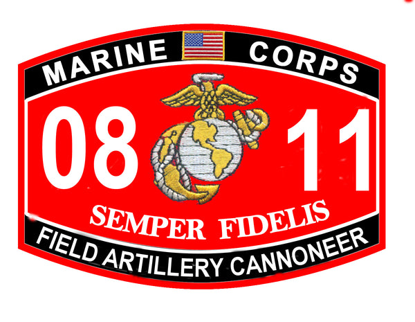 USMC Marine Corps 0811 Field Artillery Cannoneer MOS Patch - HATNPATCH