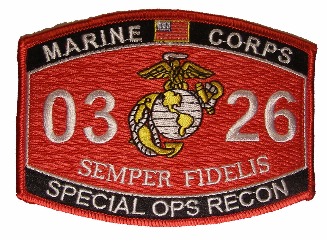 United States Marine Corps MOS 0326 FORCE RECON Patch | HATNPATCH