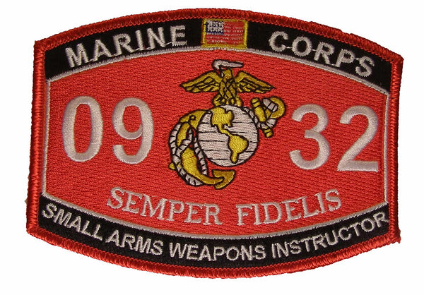 Marine Corps MOS 0932 Small Arms Weapons Instructor Patch - HATNPATCH