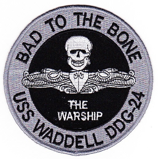 USS Waddell DDG-24 Patch Hook And Loop Back - HATNPATCH