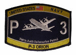 NAVY P-3 ORION Navy Anti-Submarine Patrol Patch - HATNPATCH