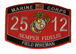 United States Marine Corps MOS 2512 Field Wireman MOS Patch - HATNPATCH