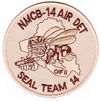 NMCB-14 AIR DET SEAL TEAM 14 OIF SEABEE PATCH - HATNPATCH