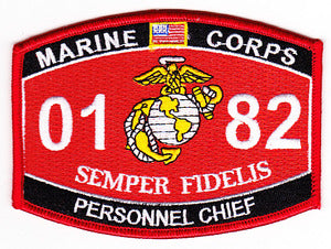 US Marine Corps 0182 Personnel Chief MOS Patch - HATNPATCH