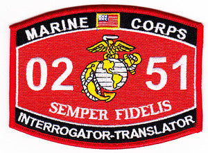 US Marine Corps 0251 Interrogator-Translator MOS Patch - HATNPATCH