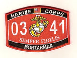 US Marine Corps 0341 Mortarman MOS Patch - HATNPATCH