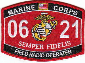 US Marine Corps 0621 Field Radio Operater MOS Patch | HATNPATCH