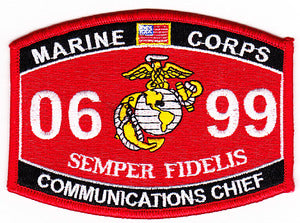 US Marine Corps 0699 Communications Chief MOS Patch - HATNPATCH