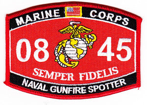 US Marine Corps 0845 Naval Gunfire Spotter MOS Patch - HATNPATCH