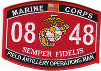 US Marine Corps 0848 Field Artillery Operations Man MOS Patch - HATNPATCH