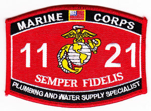 US Marine Corps 1121 Plumbing and Water Supply SpecialiMOS Patch - HATNPATCH