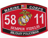 US Marine Corps 5811 Military Policeman MOS Patch - HATNPATCH