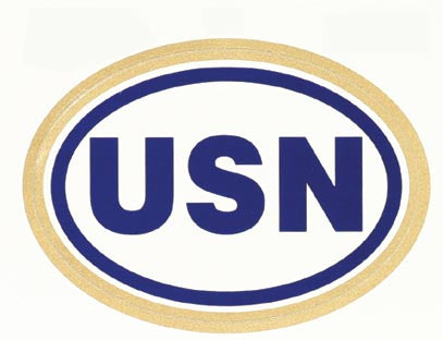 USN Oval Euro Sticker - HATNPATCH