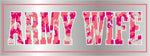 Army Wife Pink ACU Pattern Bumper Sticker - HATNPATCH