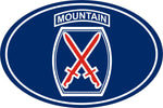 10th Mountain Division Euro Style Decal Sticker - HATNPATCH