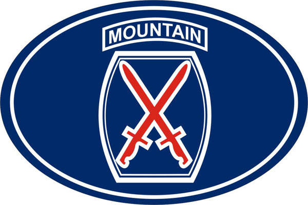10th Mountain Division Euro Style Decal Sticker - HATNPATCH
