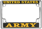 US Army Metal Motorcycle Tag License Plate Frame - HATNPATCH