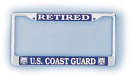 LCG07G - U.S. Coast Guard License Plate Coxswain Insignia Gold On Racing Stripe - Made In USA - Red/Blue/Gold - Foto 12