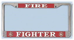 Fire Fighter License Plate Frame - HATNPATCH