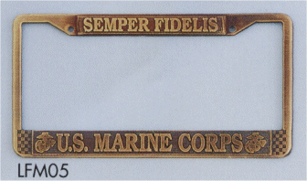 U.S. Marine Corps Antique Brass LP Frame - HATNPATCH