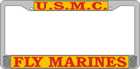 FLY MARINES LICENSE PLATE FRAME - HATNPATCH