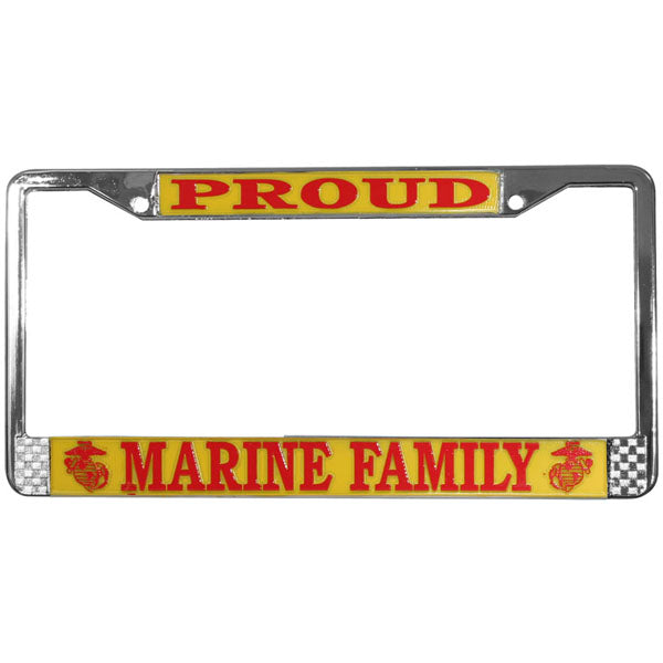 Proud Marine Family Metal License Plate - HATNPATCH