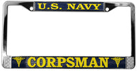 U.S.Navy Corpsman License Plate Frame - HATNPATCH